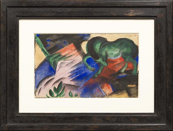 Franz Marc - Grünes Pferd - Cornice