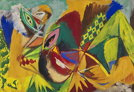 Ernst Wilhelm Nay - Liegende große Frau