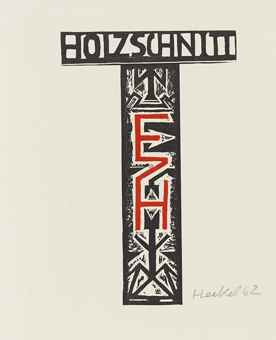 Erich Heckel - Signet: Holzschnitt