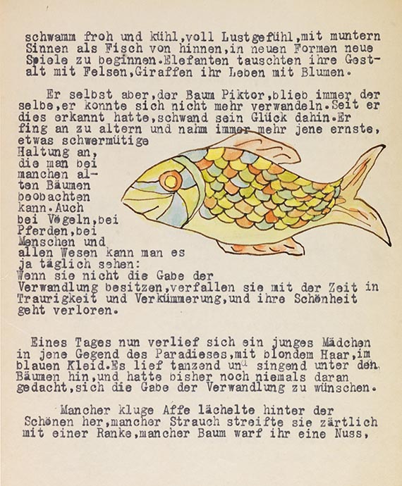 Hermann Hesse - Piktor's Verwandlungen. Typoskript mit Aquarellen - Altre immagini