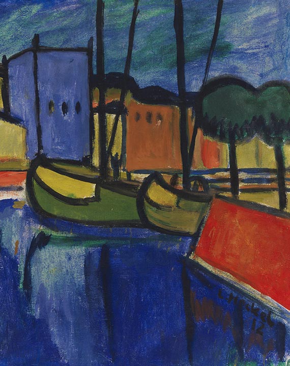 Erich Heckel - Vor gelbem Tuch 1908 / Schiffe im Kanal 1912 - Altre immagini