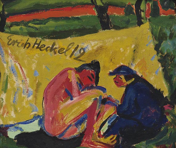 Erich Heckel - Vor gelbem Tuch 1908 / Schiffe im Kanal 1912 - Altre immagini
