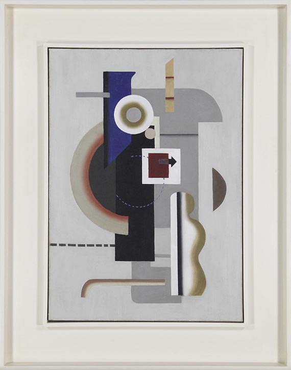 Willi Baumeister - Maschine grau mit Pfeil II - Cornice