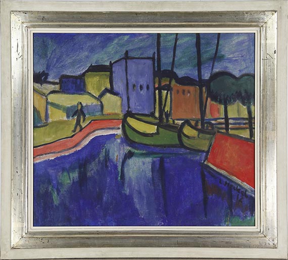 Erich Heckel - Vor gelbem Tuch 1908 / Schiffe im Kanal 1912 - Cornice