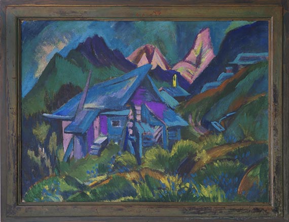 Ernst Ludwig Kirchner - Alphütten und Tinzenhorn - Cornice