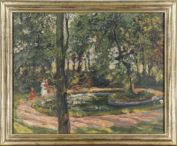 Max Slevogt - Kinder am Weiher (Garten in Godramstein) - Cornice