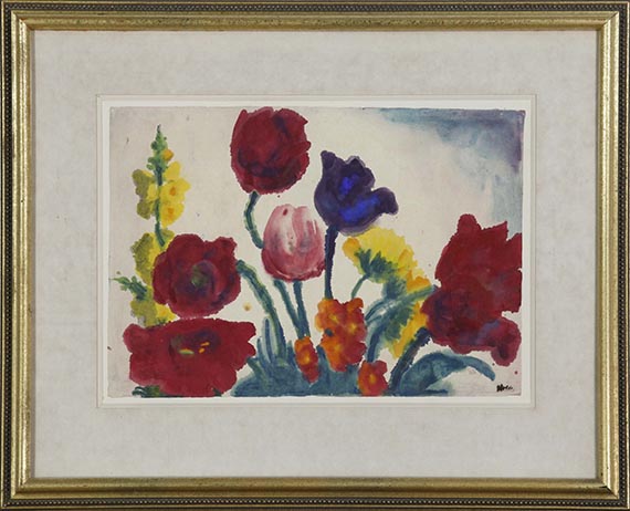 Emil Nolde - Sommerblumen (Mohn, Tulpen, Königskerze) - Cornice