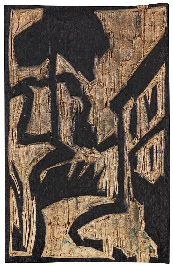 Karl Schmidt-Rottluff - Doppelseitiger Holzstock: Blumenpflückende Frauen. Parkmotiv aus Dangast - Altre immagini