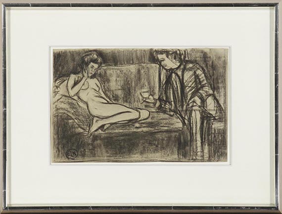 Ernst Ludwig Kirchner - Nacktes Modell auf dem Sofa - Cornice