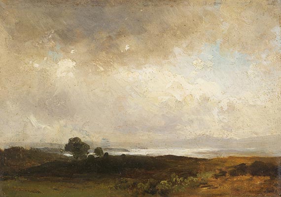 Christian Morgenstern - Landschaft am See mit aufziehenden Wolken
