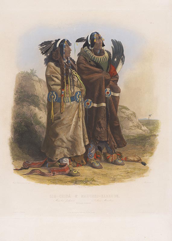 Karl Bodmer - Sih-Chidä & Mahchsi-Karehde