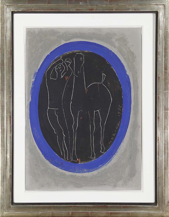 Marino Marini - Cavallo e cavaliere in un ovale - Cornice
