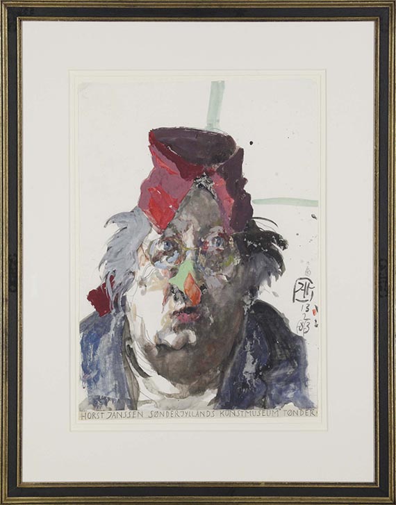 Horst Janssen - Die rote Nase, 13. Februar 1983 - Cornice