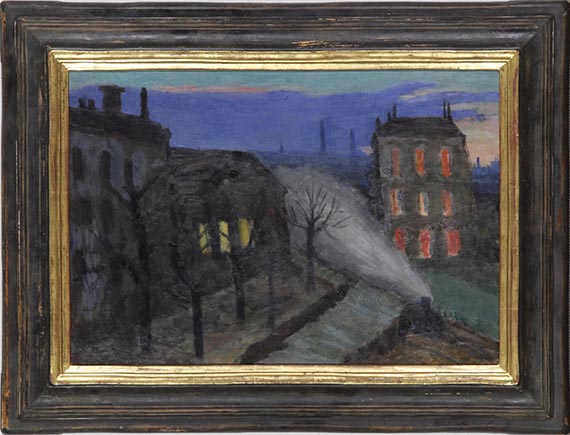 Gabriele Münter - Abend vom Fenster (Blick auf Rue Lamblardie, Paris) - Cornice