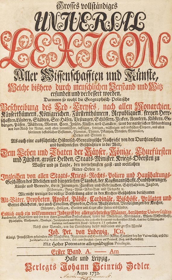 Johann Heinrich Zedler - Universal Lexicon - Altre immagini