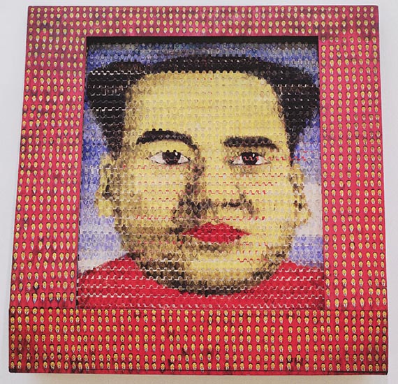Illustration  for: Thomas Bayrle, Mao, 1966, oil on panel with electro motor, Neue Nationalgalerie Berlin.© VG Bild-Kunst, Bonn 2025