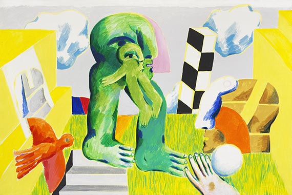 Horst Antes - Mauerbild VII (Garten des Malers)