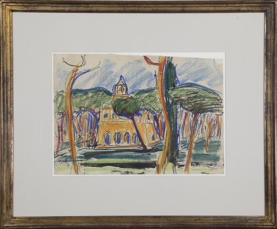 Erich Heckel - Villa Borghese in Rom - Cornice