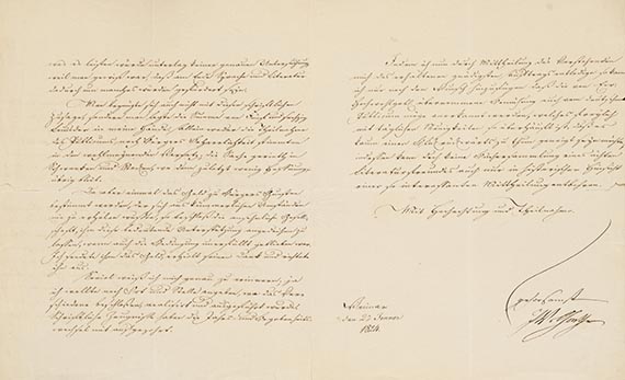 Johann Wolfgang von Goethe - Brief von Schreiberhand an Carl von Reinhard. 3 S.