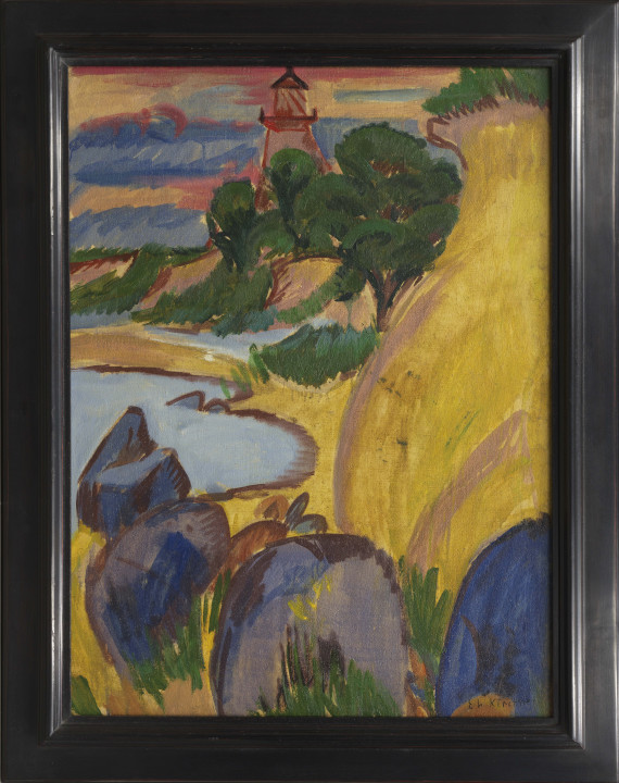 Ernst Ludwig Kirchner - Leuchtturm hinter Bucht - Cornice