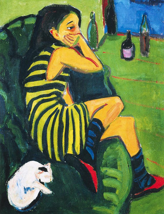 Illustration  for: Ernst Ludwig Kirchner, Artistin, 1910, oil on canvas, Br&uuml;cke Museum, Berlin.