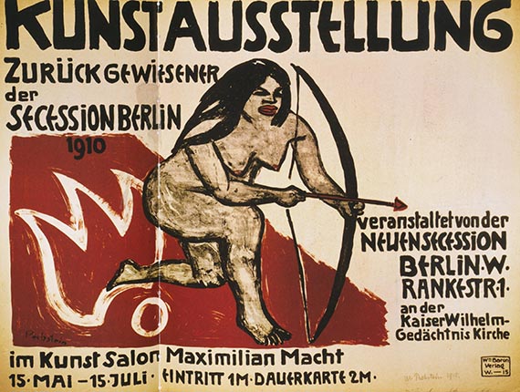 Illustration  for: Max Pechstein, poster for the exhibition of the New Secession, art exhibition of artists rejected by the Berlin Secession, 1910, Br&uuml;cke Museum, Berlin. &copy; Pechstein 2025 Hamburg / Berlin / VG Bild-Kunst, Bonn 2025
