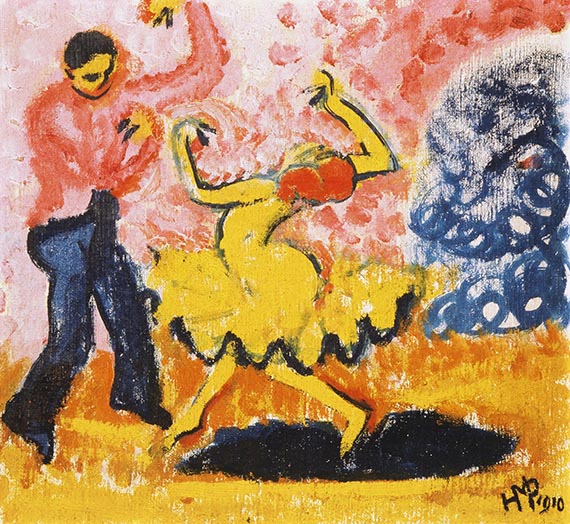 Illustration  for: Max Pechstein, T&auml;nzer, 1910, oil on canvas, Museum Folkwang, Essen. &copy; Pechstein 2025 Hamburg / Berlin<br />/ VG Bild-Kunst, Bonn 2025