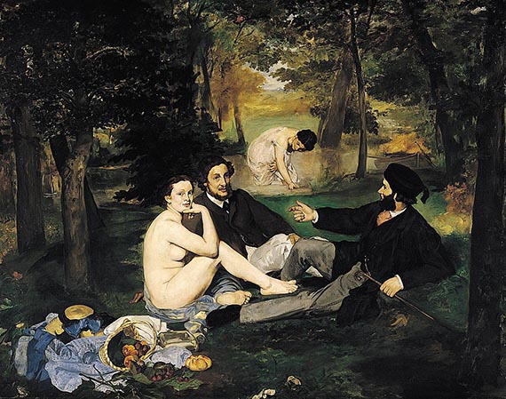 Illustration  for: Edouard Manet, Le D&eacute;jeuner sur l&rsquo;herbe (Lunch on the Grass), 1861, oil on canvas, Mus&eacute;e d'Orsay, Paris.