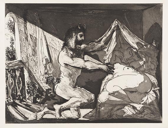 Pablo Picasso - Faune dévoilant une dormeuse (Jupiter et Antiope, d'après Rembrandt)