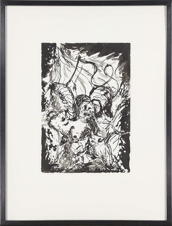 Georg Baselitz - Ohne Titel (Fahne) - Cornice