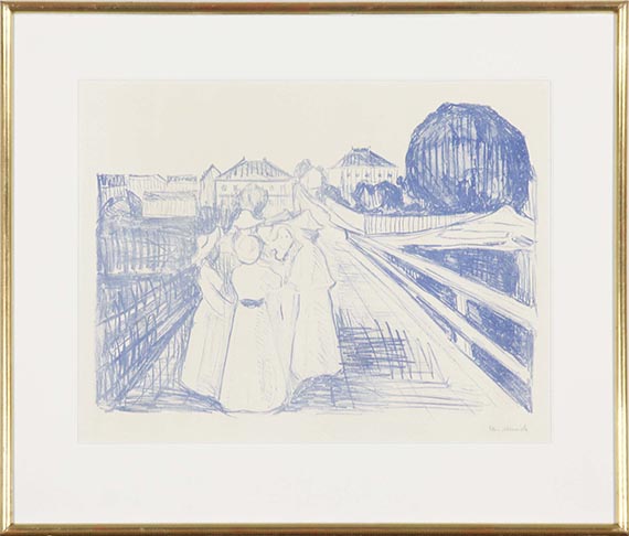 Edvard Munch - Auf der Brücke (På broen) - Cornice
