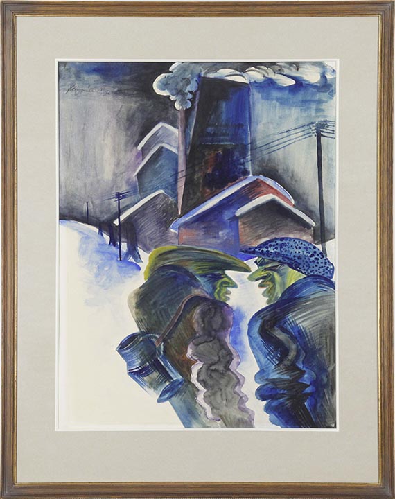 Conrad Felixmüller - Vor der Zeche - Cornice