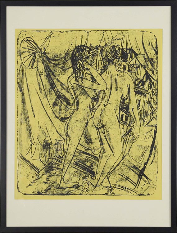 Ernst Ludwig Kirchner - Zwei Akte am Atelierfenster - Cornice