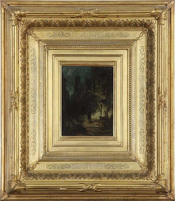 Carl Spitzweg - Nachtwanderer im Mondschein - Cornice