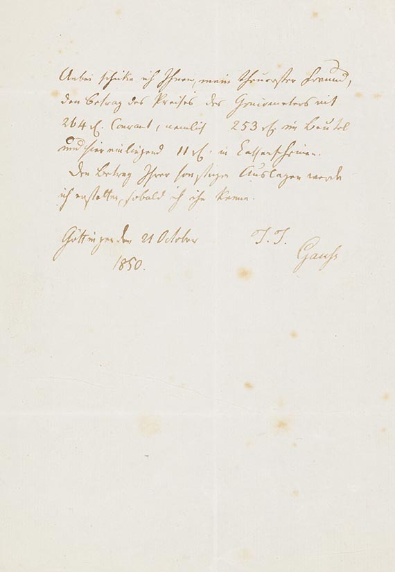 Carl Friedrich Gauß - Eigh. Brief. m. U. an Wilhelm Weber - Altre immagini