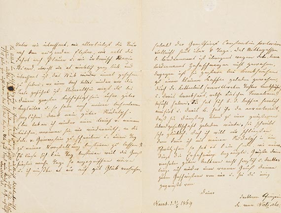 Franziska E. Nietzsche - Eigh. Brief m. U. von Nietzsches Mutter an Rudolf Schenkel