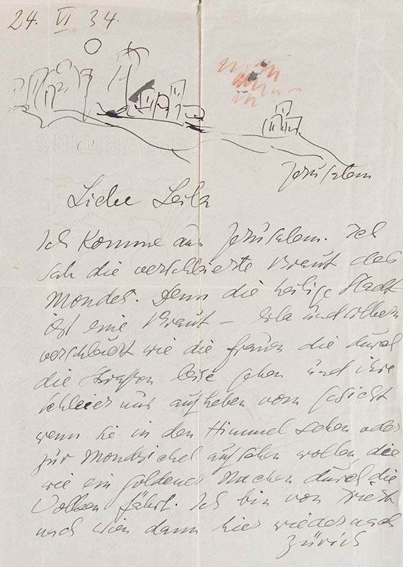 Else Lasker-Schüler - 6 eigh. Brief an Lucy von Goldschmidt-Rothschild - Hebräische Balladen - Altre immagini