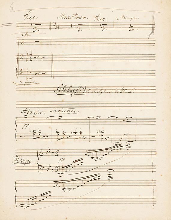 Franz Lachner - Eigh. Musik-Manuskript  Catharina Comaro