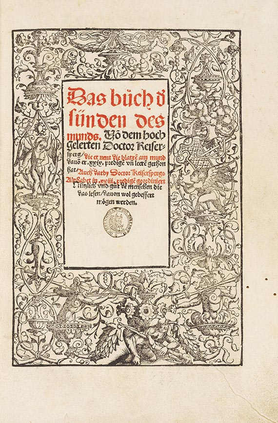 Johannes Geiler von Kaisersberg - Das buch d'sünden des munds. Tl. 1 (von 2)