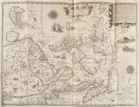 Jan Huygen van Linschoten - Navigatio ac itinerarium in orientalem. - Descriptio totius Guineae. 2 Teile in 1 Band - Altre immagini