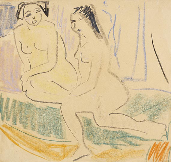 Ernst Ludwig Kirchner - Zwei weibliche Akte im Atelier