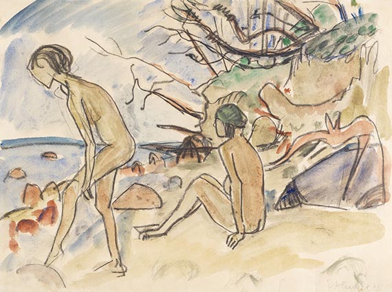 Erich Heckel - Am Strande