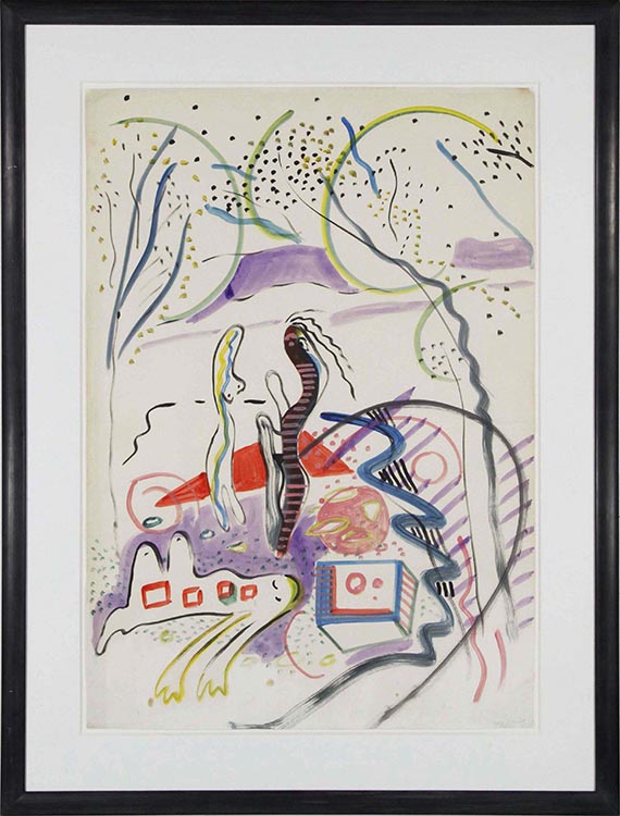 Sigmar Polke - Ohne Titel (Figuren in Landschaft) - Cornice