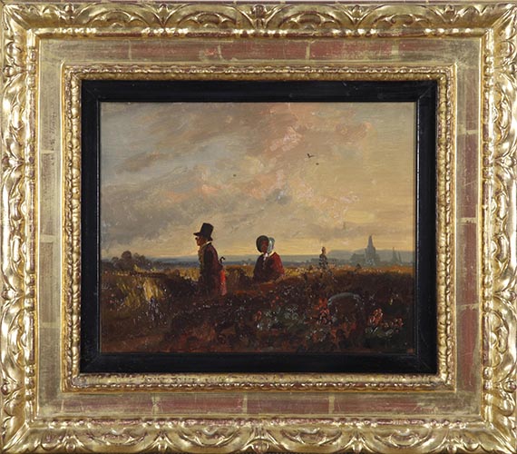 Carl Spitzweg - Vor der Stadt - Cornice
