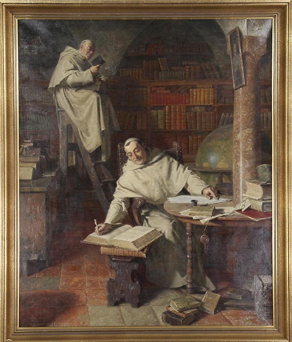 Eduard von Grützner - Klosterbibliothek - Cornice
