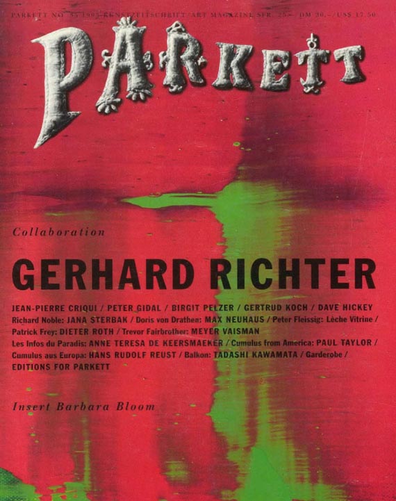 Illustration  for: Title page, Parkett Vol. 35, 1993, in collaboration with Gerhard Richter. &copy; Gerhard Richter
