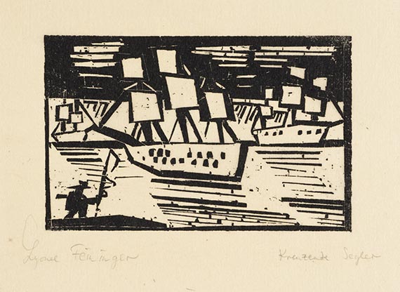 Lyonel Feininger - Kreuzende Segelschiffe, 1 (Kreuzende Segler)