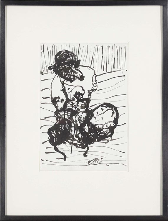 Georg Baselitz - Ohne Titel (Schweinekopf) - Cornice