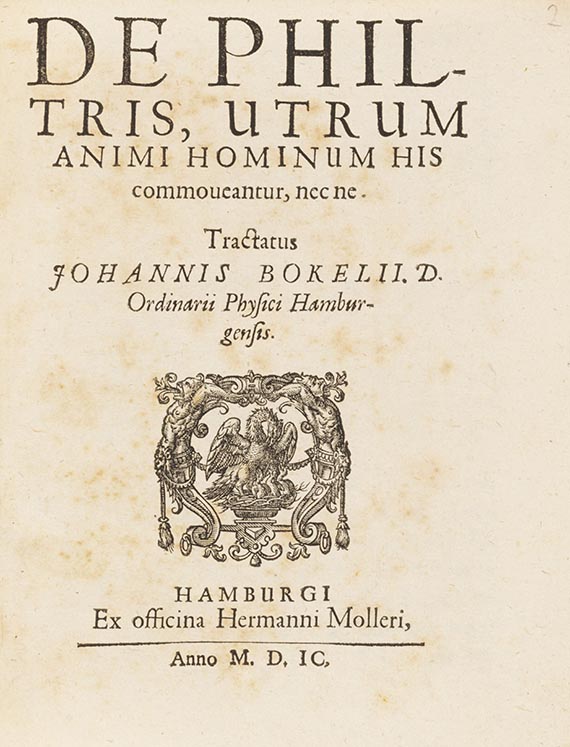 Johann Boeckel - De philtris, utrum animi hominum his commoveantur