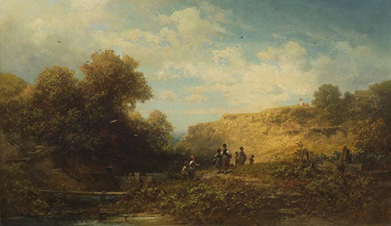 Spitzweg - Schulkinder auf dem Heimweg